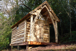 cabinporn:  Timber frame construction by