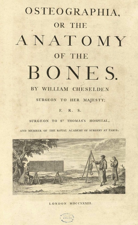 magictransistor:  William Cheselden, Osteographia (The Anatomy of Bones), London, 1733.