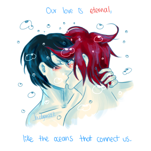 hudgens77:rinharu week: day 8blue: like the oceans that connect us(aww i wish i could’ve had partici