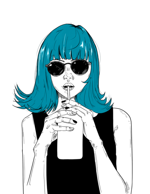 eatsleepdraw:  Ice coffee time.instagram