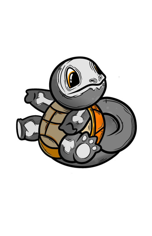 retrogamingblog: Halloween Starter Pokemon Stickers made by InkAndEcho