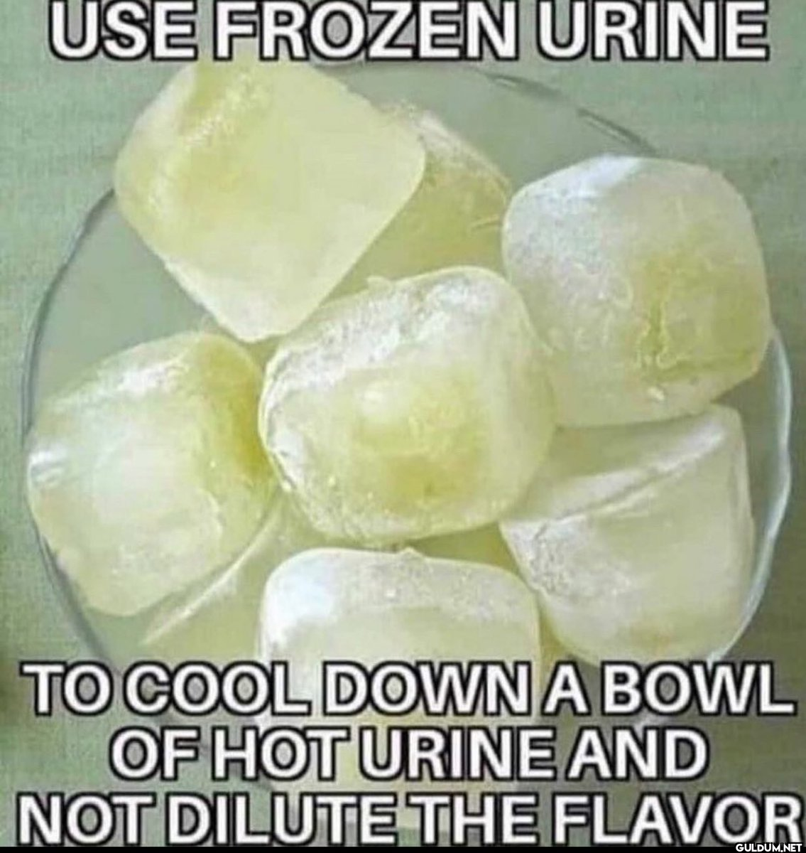 USE FROZEN URINE TO COOL...
