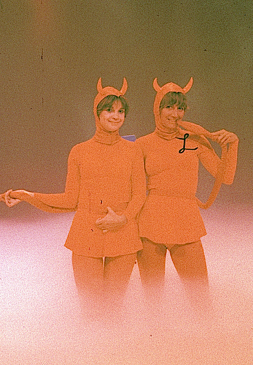 Sometimes you happen upon stuff like this and are reminded in faded red and sepia tones why you couldn’t possibly live without the internet. #wcw #Laverne and Shirley #Shirley Feeney#Laverne DeFazio#Cindy Williams#Penny Marhsall#Upstairs Downstairs#devil girls