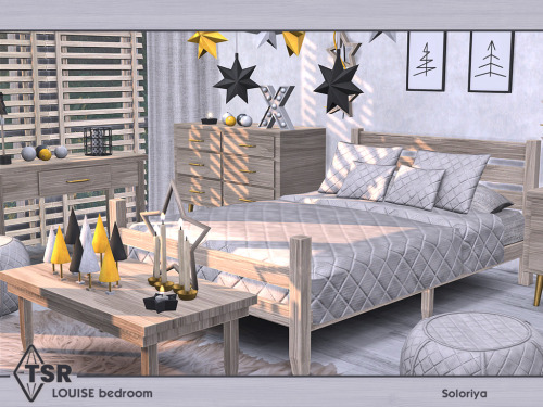 soloriya:***Louise Bedroom*** Sims 4 Includes 9 objects: double bed, bed pillows, functional candles