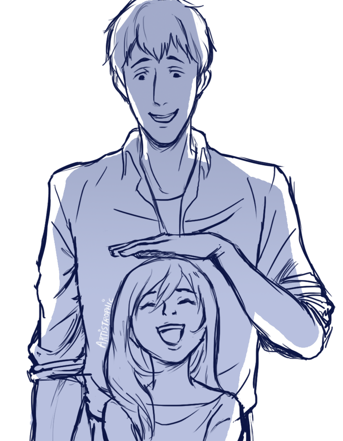 artistrophic:  Bertholdt and Christa, tallest and the shortest. I think I might have