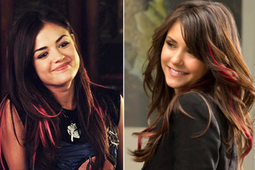 Elena Gilbert vs. Aria Montgomery: Whose pink streaks do you prefer? VOTE!