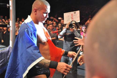 rwfan11:  Randy Orton … while he’s check out that poster, I’m checking out his package! :-)