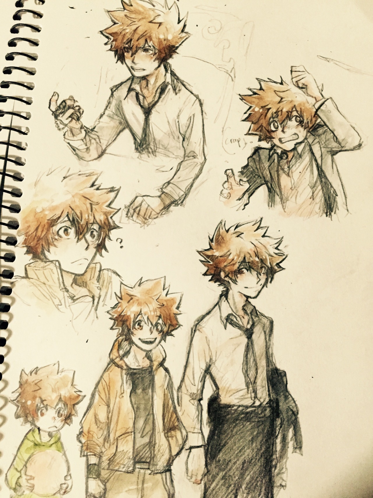 meltesh28:  my sketchbook is like 90% tsuna by now?? [sweats]here’s a bunch of