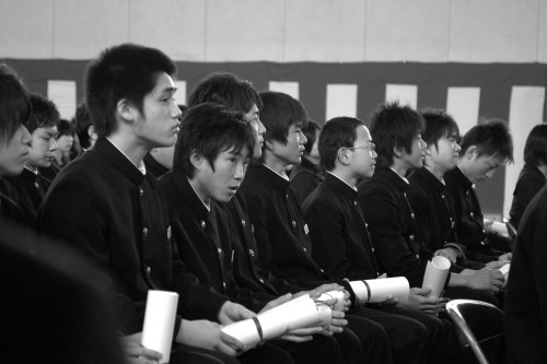 Graduation Ceremony in japanese school