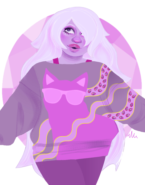 celestedoodles:  Crystal Gems in 80s gem sweaters 