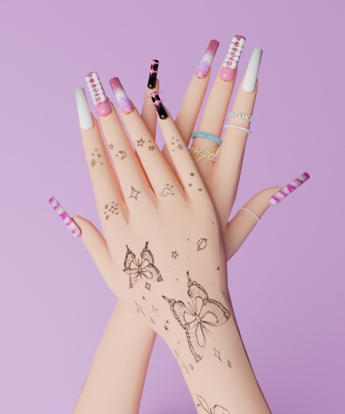 [TINA-SIMS] Symbol Nails Set ♪