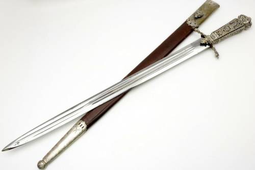 peashooter85:Silver mounted hunting sword, French, 19th century.from Sofe Design Auctions