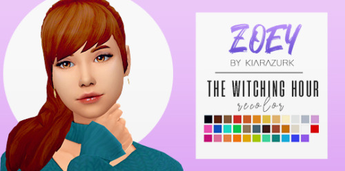 lily by @desysimmer, zoey by @zurkdesign and selena by @aladdin-the-simmer in the witching hour’s pa