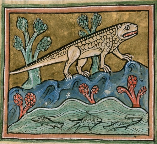 Miniature of a crocodile, c.13th century