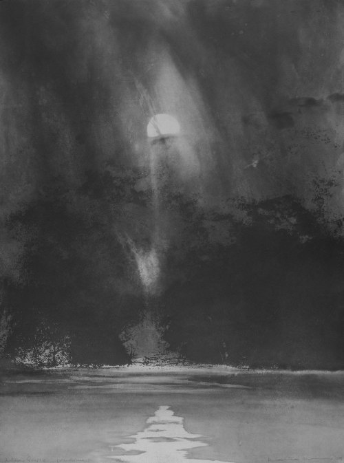 norman ackroyd autumn sunrise, lake windermere