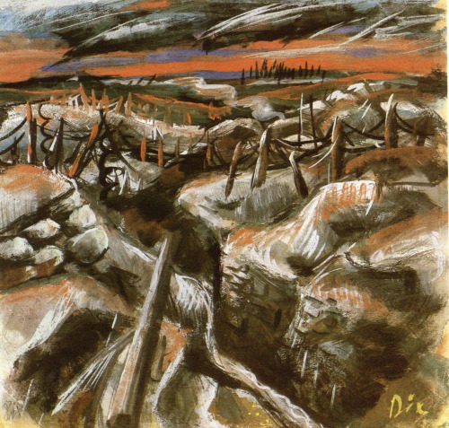 german-expressionists:  Otto Dix, Schützengraben (Trenches), ca. 1917  