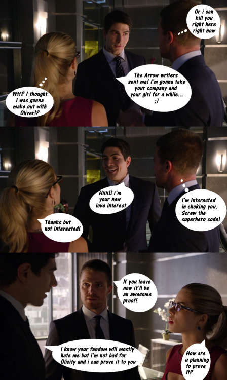 cozyforjate:Olicity crack 3x01 - The secret Olicity meeting