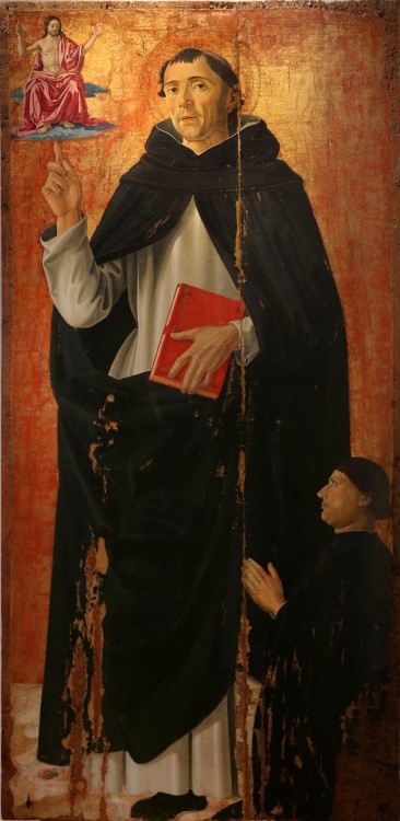 koredzas: Antoniazzo Roman - Saint Vincent Ferrer, Christ the Judge and Donor. 1480 - 1490