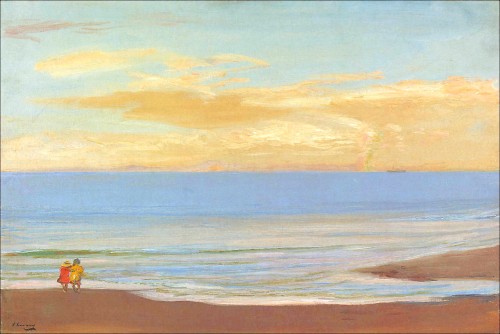 The End of the Day, Tangier Bay   -    Sir John Lavery,1902.Irish,  1856–1941 Oil on canvas