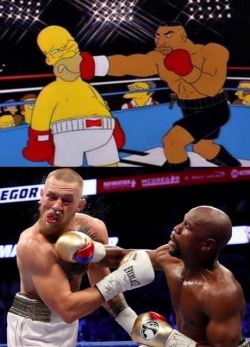 9-gag:  Simpsons Did it Again! (Mayweather vs McGregor)