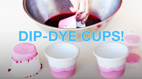 Tues-DIY with Grace Bonney from Design*Sponge: Dip Dye Cups! http://amysmartgirls.com/tues-diy-with-