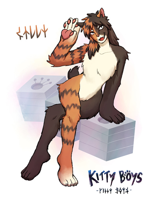Here’s Cally, a kitty girl that will show up later on in the comic!Check out the Kitty Boy goodness 