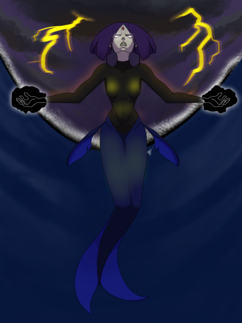 For my #mermay2018 I decided to draw Raven from Teen Titans.