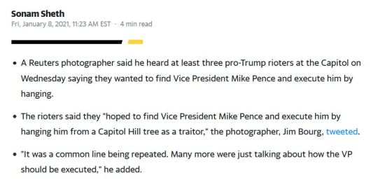 bethanyactually:lynati:saltedweather:link-the-feral-anon:cryptid-sighting:trans-mom:The idea an alt right mob could have murdered Mike Pence is fucking me upI think we have to accept the fact that the President tried to have his Vice President murdered Im