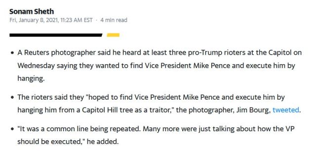 bethanyactually:lynati:saltedweather:link-the-feral-anon:cryptid-sighting:trans-mom:The idea an alt right mob could have murdered Mike Pence is fucking me upI think we have to accept the fact that the President tried to have his Vice President murdered Im