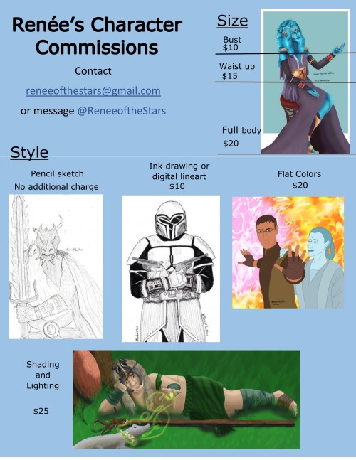  Commissions are OPEN!I’ve updated my commission sheet with prices and more recent pictures. Feel fr