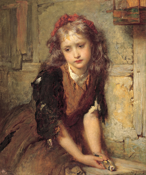 The Dead Goldfinch (”All That Was Left to Love”), George Elgar Hicks, 1878