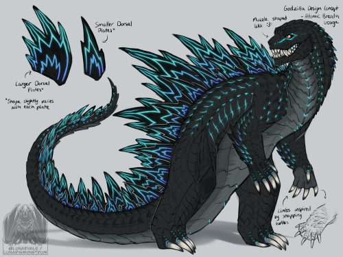lunarismonstrum: Been obsessively thinking about Godzilla the past few weeks so I wanted to make my 