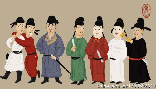 changan-moon:Illustrations of Hanfu in Tang Dynasty by 燕王WF. 燕王WF is popular for his Hanfu illustrat