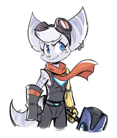 Wanted to quickly draw that new lombax girl cuz shes cute and I love her