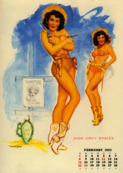 dega-view:  Calendars  artwork by T. N. Thompson, 1953