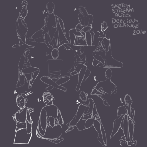 alicexblog: bamzillah: Sketches from the livestream with @alicexblog @deliciousorangeart had a gre