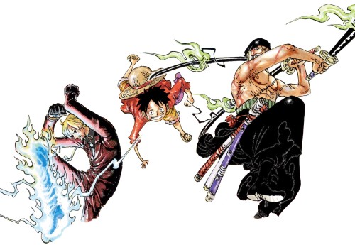 rickypozzi:Luffy & Zoro & Sanji from Volume Cover 102