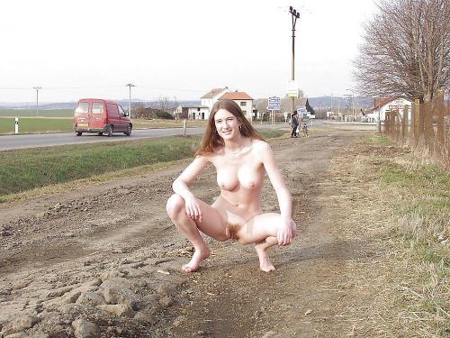 nakedcascadia: stripflash: Village life #picset #exhibitionist