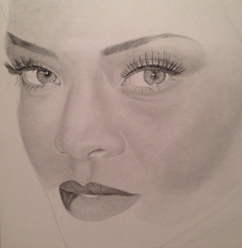 My work in progress drawing of Rihanna  Please follow me on Instagram @wega13art :)