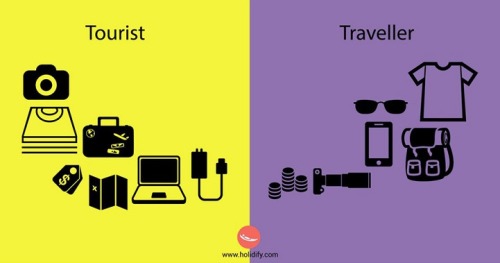machine-dove:  skeletonmug:  machine-dove:  mymodernmet:  Minimalistic Cartoons Reveal Differences Between Tourists and Travelers  Wow.  This is some serious elitist (and ableist) bullshit right here  fuck that ablesit elitist bullshit. Like for real.