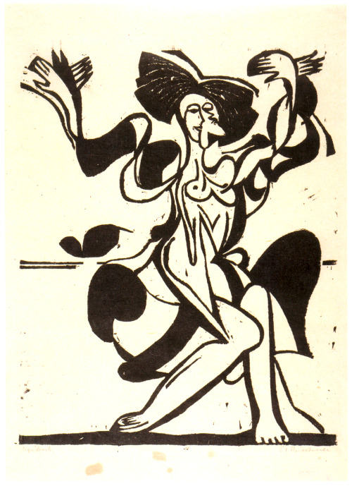 Ernst Ludwig Kirchner, Dancing Mary Wigman, 1933