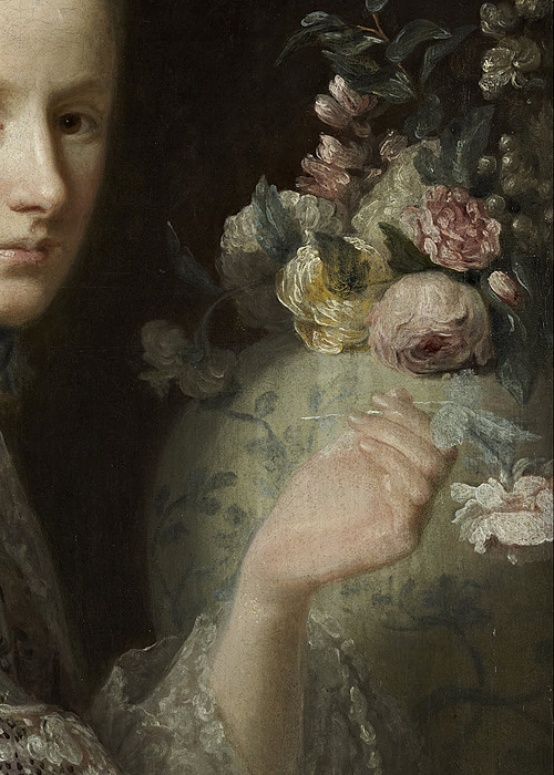sollertias:The Artist’s Wife: Margaret Lindsay of Evelick by Allan Ramsay, 1758 (detail)