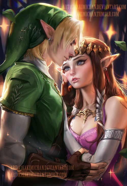 sakimichan - ink and Zelda piece Portrait format.I enjoyed...