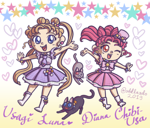 One of my favorite Sailor Moon fanartists (@_hanarain) did an adorable illustration of Usagi, Chibiu