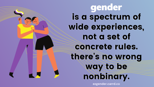 ezgender:[Gender is a spectrum of wide experiences,