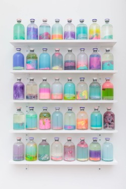 mayahan:  Louise Zhang’s Abstract Vials Filled With Playfully Grotesque Neon Blobs