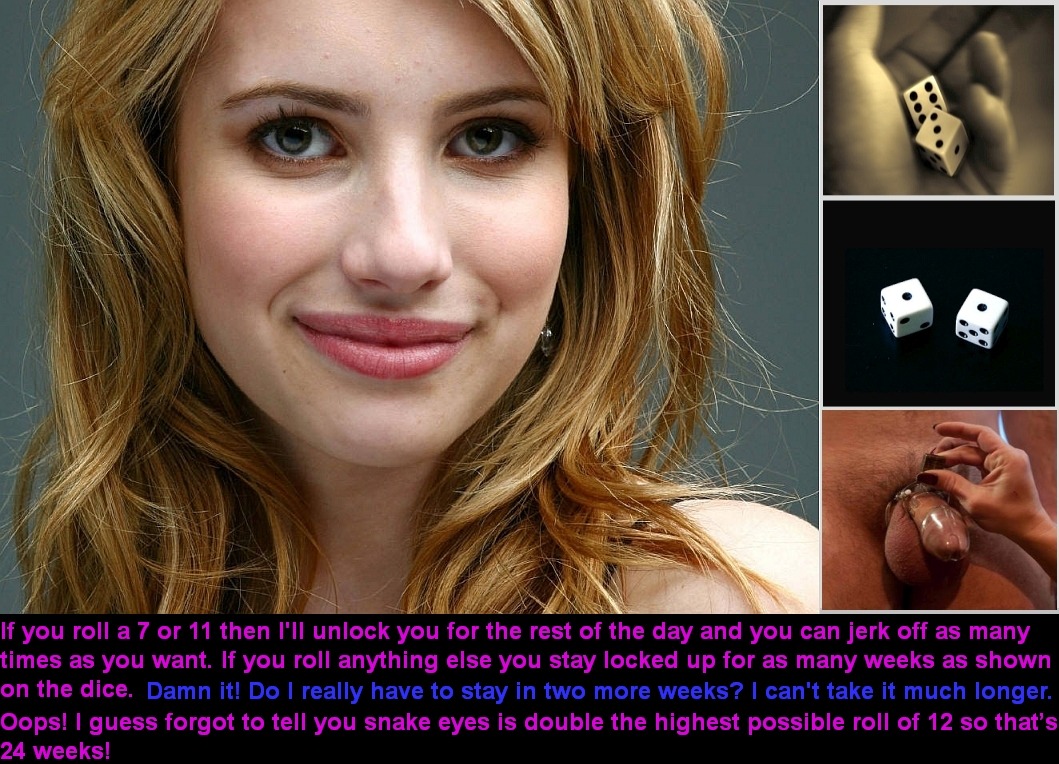 celebrityfemdom:  Emma Roberts Chastity Dice