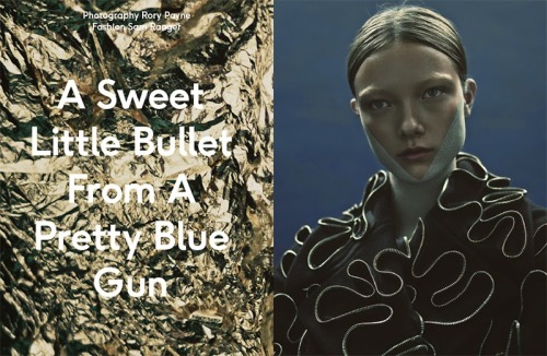 Exit Magazine UK - &quot;A Sweet little bullet from a pretty blue gun&quot; - featuring. model Yumi 