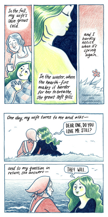 pigeonbits: Here’s the full 24 hour comic I drew yesterday, called “The Fish Wife”