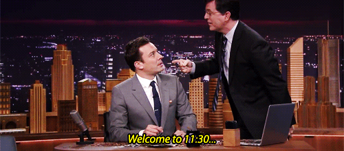 fallontonight:  Stephen Colbert knows what’s up - it’s almost time for the show!
